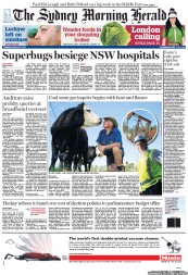 Sydney Morning Herald (Australia) Newspaper Front Page for 22 September 2011