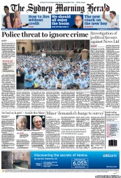 Sydney Morning Herald (Australia) Newspaper Front Page for 23 November 2011