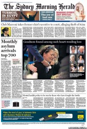 Sydney Morning Herald (Australia) Newspaper Front Page for 24 November 2011