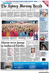 Sydney Morning Herald (Australia) Newspaper Front Page for 26 November 2011