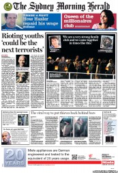 Sydney Morning Herald (Australia) Newspaper Front Page for 27 September 2012
