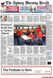 Sydney Morning Herald (Australia) Newspaper Front Page for 28 June 2011