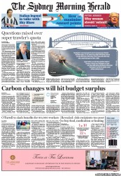 Sydney Morning Herald (Australia) Newspaper Front Page for 29 August 2012