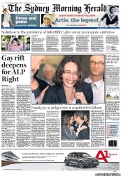 Sydney Morning Herald (Australia) Newspaper Front Page for 2 December 2011