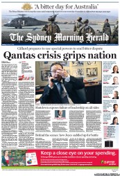 Sydney Morning Herald (Australia) Newspaper Front Page for 31 October 2011