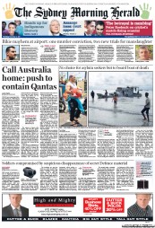 Sydney Morning Herald (Australia) Newspaper Front Page for 3 November 2011