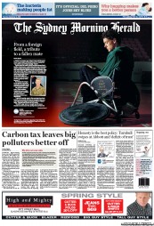 Sydney Morning Herald (Australia) Newspaper Front Page for 6 September 2012