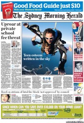 Sydney Morning Herald (Australia) Newspaper Front Page for 8 September 2012