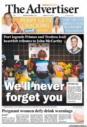 The Advertiser (Australia) Newspaper Front Page for 12 September 2012