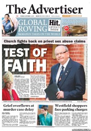 The Advertiser (Australia) Newspaper Front Page for 15 September 2011