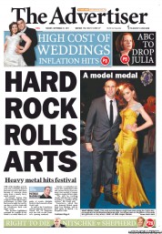 The Advertiser (Australia) Newspaper Front Page for 27 September 2011
