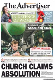 The Advertiser (Australia) Newspaper Front Page for 29 November 2011