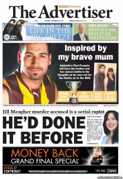 The Advertiser (Australia) Newspaper Front Page for 29 September 2012