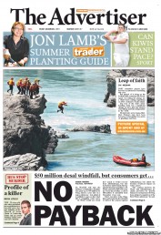 The Advertiser (Australia) Newspaper Front Page for 2 December 2011