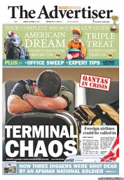 The Advertiser (Australia) Newspaper Front Page for 31 October 2011