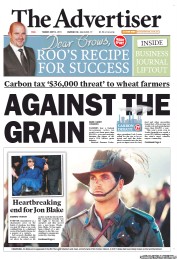 The Advertiser (Australia) Newspaper Front Page for 31 May 2011