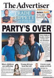 The Advertiser (Australia) Newspaper Front Page for 6 September 2011