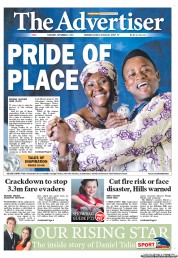 The Advertiser (Australia) Newspaper Front Page for 6 September 2012