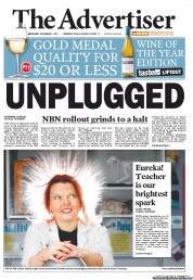 The Advertiser (Australia) Newspaper Front Page for 7 September 2011