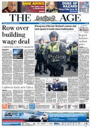 The Age (Australia) Newspaper Front Page for 10 June 2011