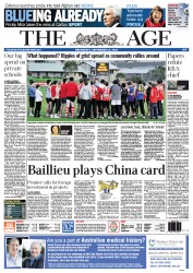 The Age (Australia) Newspaper Front Page for 12 September 2012