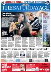 The Age (Australia) Newspaper Front Page for 1 October 2011