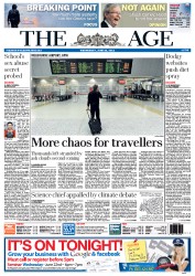 The Age (Australia) Newspaper Front Page for 22 June 2011