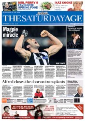 The Age (Australia) Newspaper Front Page for 24 September 2011