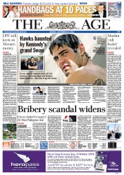 The Age (Australia) Newspaper Front Page for 24 September 2012