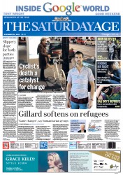The Age (Australia) Newspaper Front Page for 26 November 2011