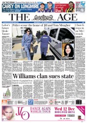 The Age (Australia) Newspaper Front Page for 26 September 2012