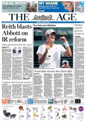 The Age (Australia) Newspaper Front Page for 28 June 2011