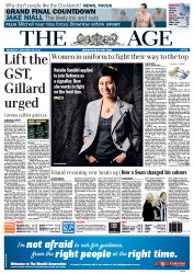 The Age (Australia) Newspaper Front Page for 28 September 2011