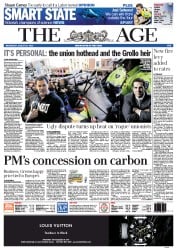 The Age (Australia) Newspaper Front Page for 29 August 2012