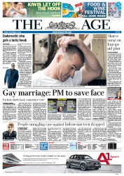 The Age (Australia) Newspaper Front Page for 2 December 2011