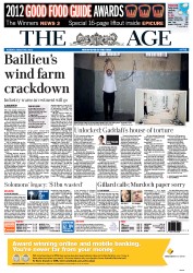 The Age (Australia) Newspaper Front Page for 30 August 2011