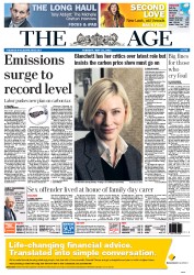 The Age (Australia) Newspaper Front Page for 31 May 2011