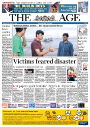 The Age (Australia) Newspaper Front Page for 3 November 2011