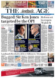The Age (Australia) Newspaper Front Page for 3 June 2011