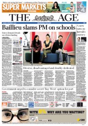 The Age (Australia) Newspaper Front Page for 4 September 2012