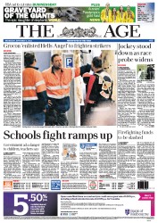 The Age (Australia) Newspaper Front Page for 5 September 2012