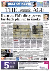 The Age (Australia) Newspaper Front Page for 6 September 2012