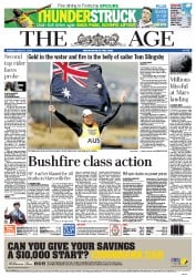 The Age (Australia) Newspaper Front Page for 7 August 2012