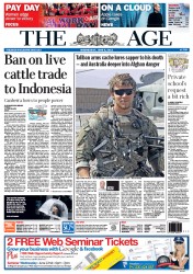 The Age (Australia) Newspaper Front Page for 8 June 2011