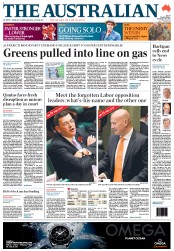 The Australian (Australia) Newspaper Front Page for 10 November 2011