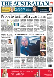 The Australian (Australia) Newspaper Front Page for 14 September 2011