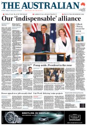 The Australian (Australia) Newspaper Front Page for 17 November 2011