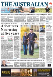 The Australian (Australia) Newspaper Front Page for 19 October 2012