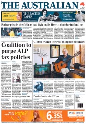 The Australian (Australia) Newspaper Front Page for 19 September 2011