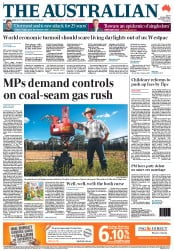 The Australian (Australia) Newspaper Front Page for 1 December 2011
